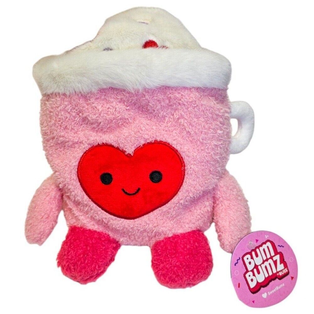 BumBumz VALENTINES Meghan the Mug 7.5" SWEETBUMZ Plush NEW 2024
